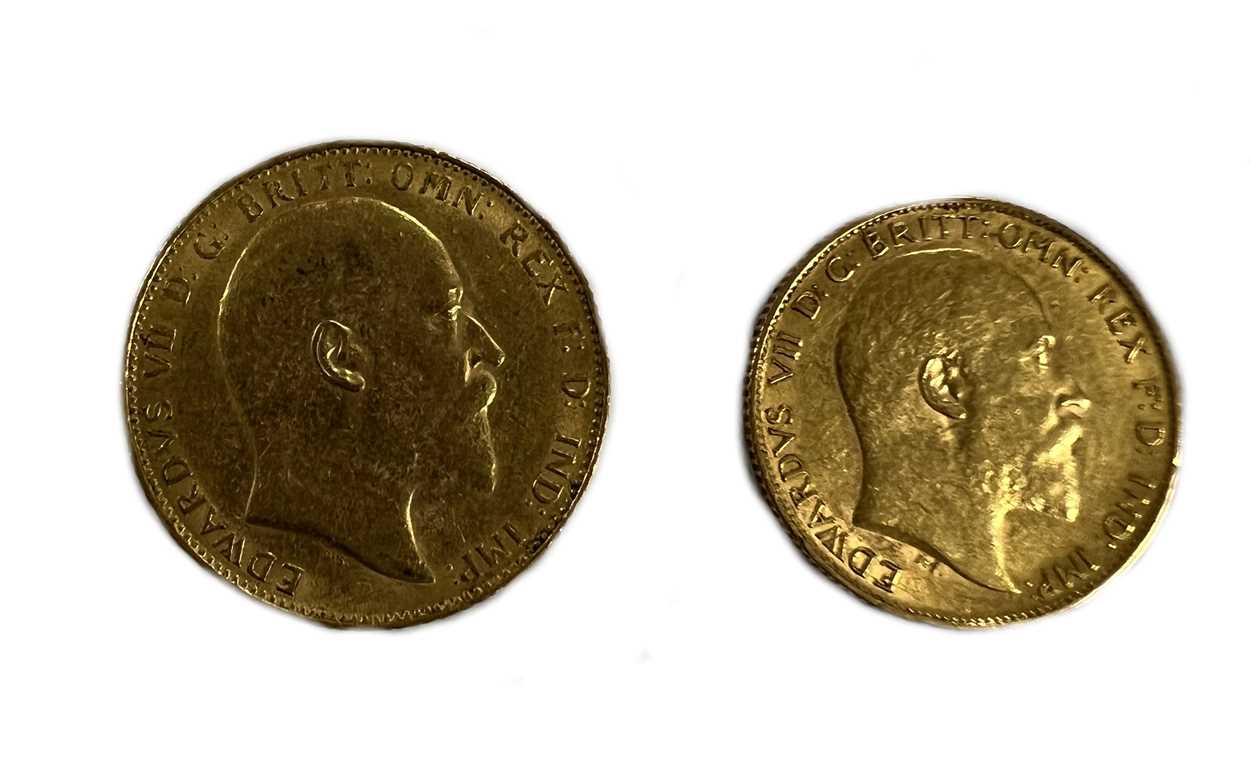 A 'King's' Head' sovereign and half sovereign,