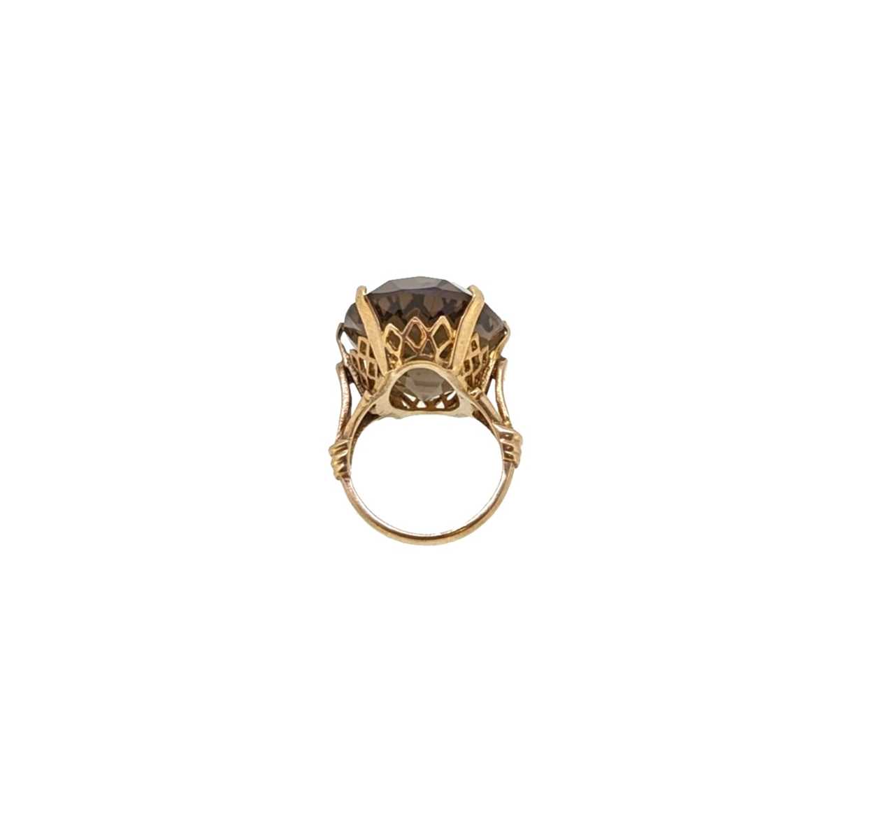 A smoky quartz dress ring, - Image 3 of 4