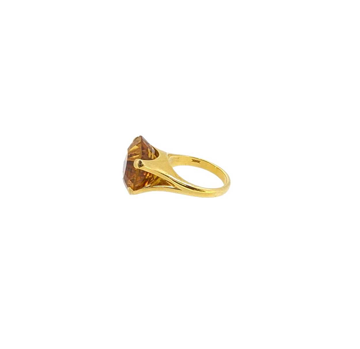 An 18ct gold citrine ring, - Image 2 of 4