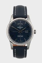 Breitling - A steel limited edition 'Transocean Aurora Blue' wristwatch,