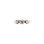 A three stone diamond ring,