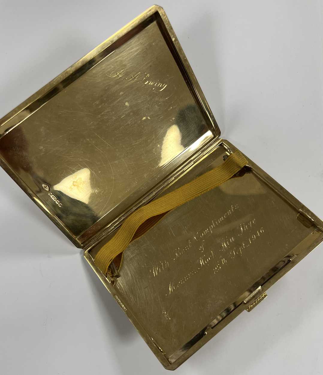 A George VI 9ct gold pocket cigarette case, - Image 2 of 3