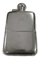 An early 20th century silver hip flask,