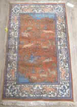 Four assorted vintage rugs, including a tabriz largest 170 x 94cm