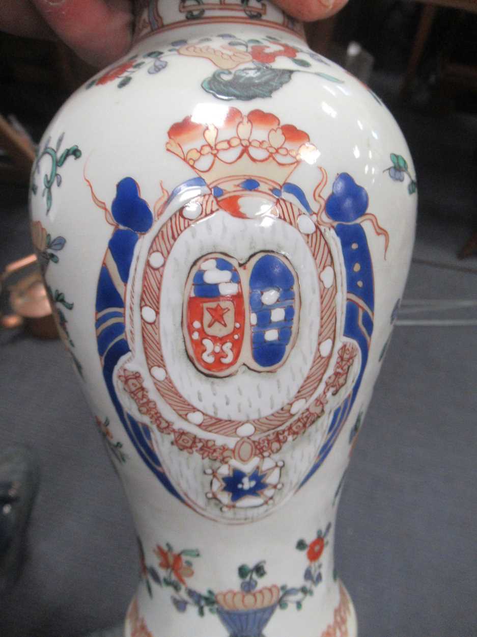 A pair of imari baluster vases and a pair of Chinese blue and white vases; a Chinese ginger jar - Image 4 of 24