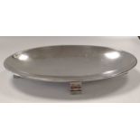 A German metalwares '835' standard oval dish, together with a pair of continental metalwares