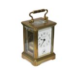 A French brass carriage clock with alarm by Le Roy & Fils, Paris, early 20th century,