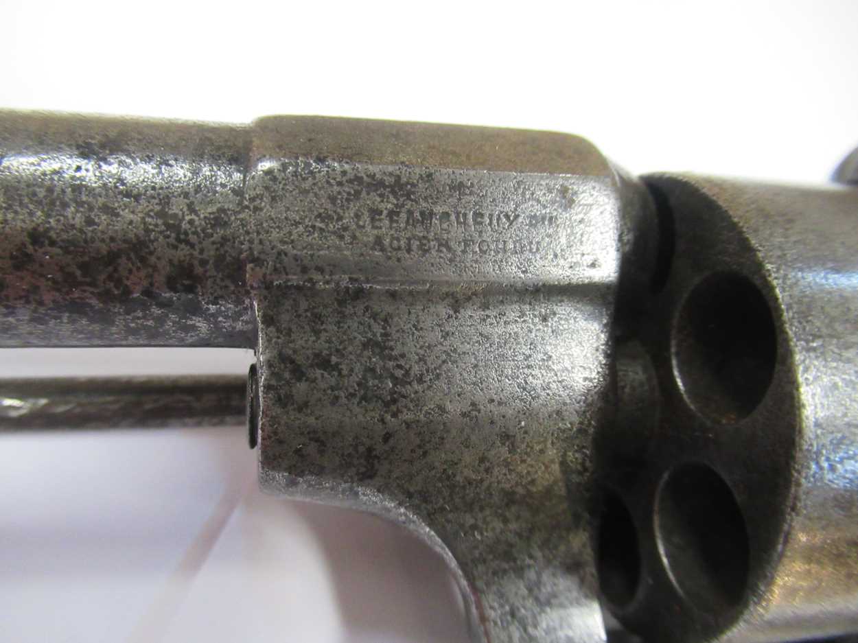 A Belgian six-shot pinfire revolver, stamped 'Lefaucheux' and numbered 352 Purchaser must be 18 - Image 2 of 6