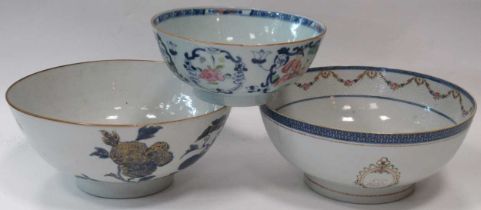 A Chinese Export armorial porcelain bowl, Qing Dynasty, Qianlong Emperor circa 1770