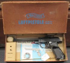 Walther, a boxed .177 Model LP53 air pistol (Luftpistole), circa 1960 Purchaser must be 18 years