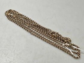 A belcher style guard chain - tested as 9ct gold 31.7g