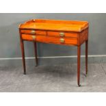 A Regency satinwood side table, altered to a washstand, 81 x 93 x 107cm