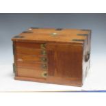 An Edwardian pine canteen box with a silver plated part service of flatware contents (lacks a door)