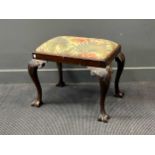A George II style mahogany stool 50 x 63cm
