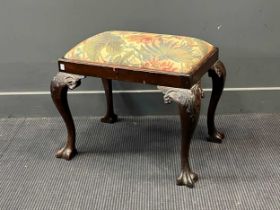 A George II style mahogany stool 50 x 63cm