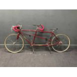 A GITANE tandem bicycle, red frame