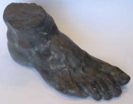 After the antique, a bronzed terracotta model of Mercutio’s foot in the Grand Tour style 25 x 38 x