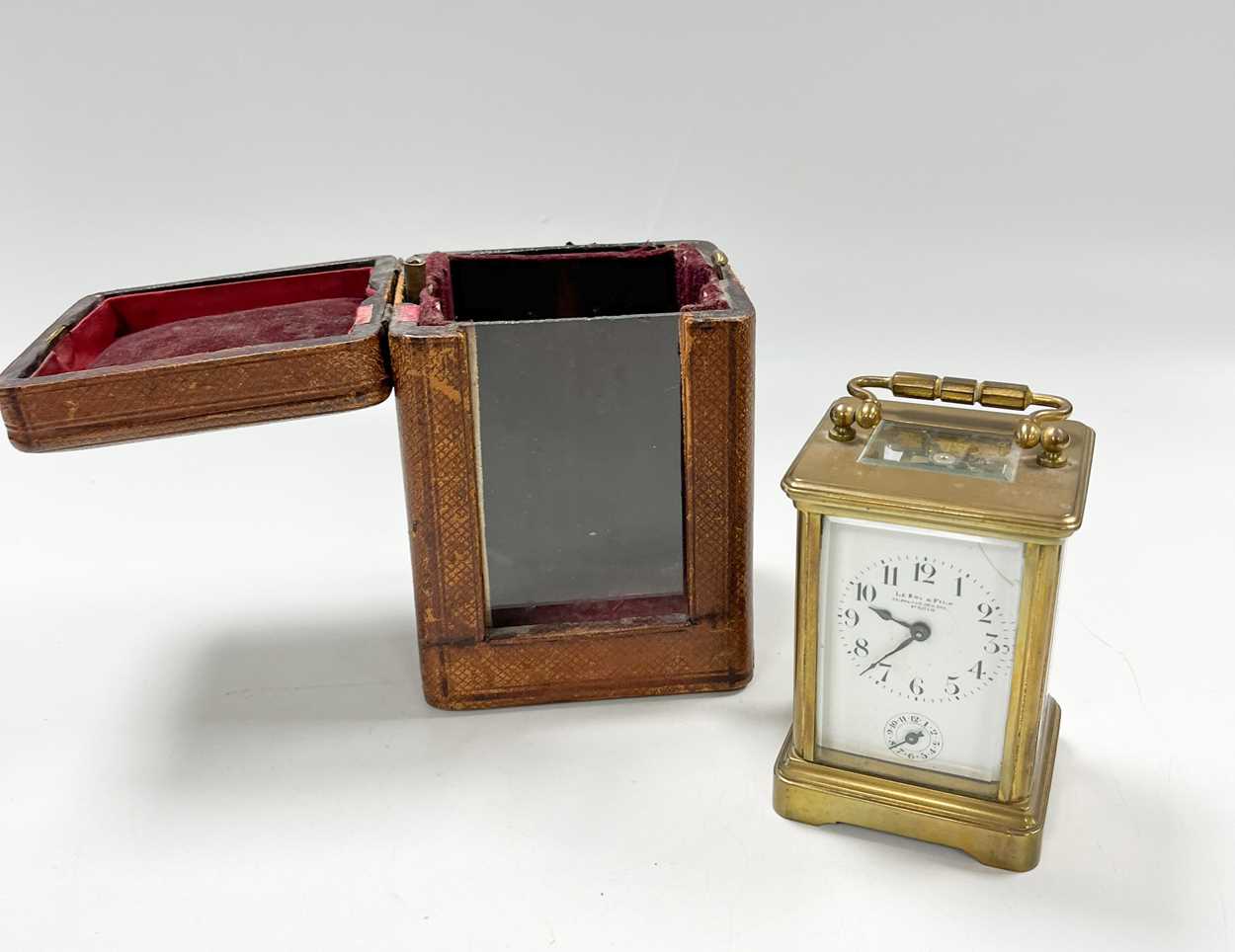 A French brass carriage clock with alarm by Le Roy & Fils, Paris, early 20th century, - Image 8 of 10