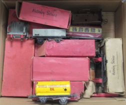 Hornby O gauge LMS tank wagon 0-4-0, no.2115, boxed, good; with Castrol Barrel wagon, brake van, 2