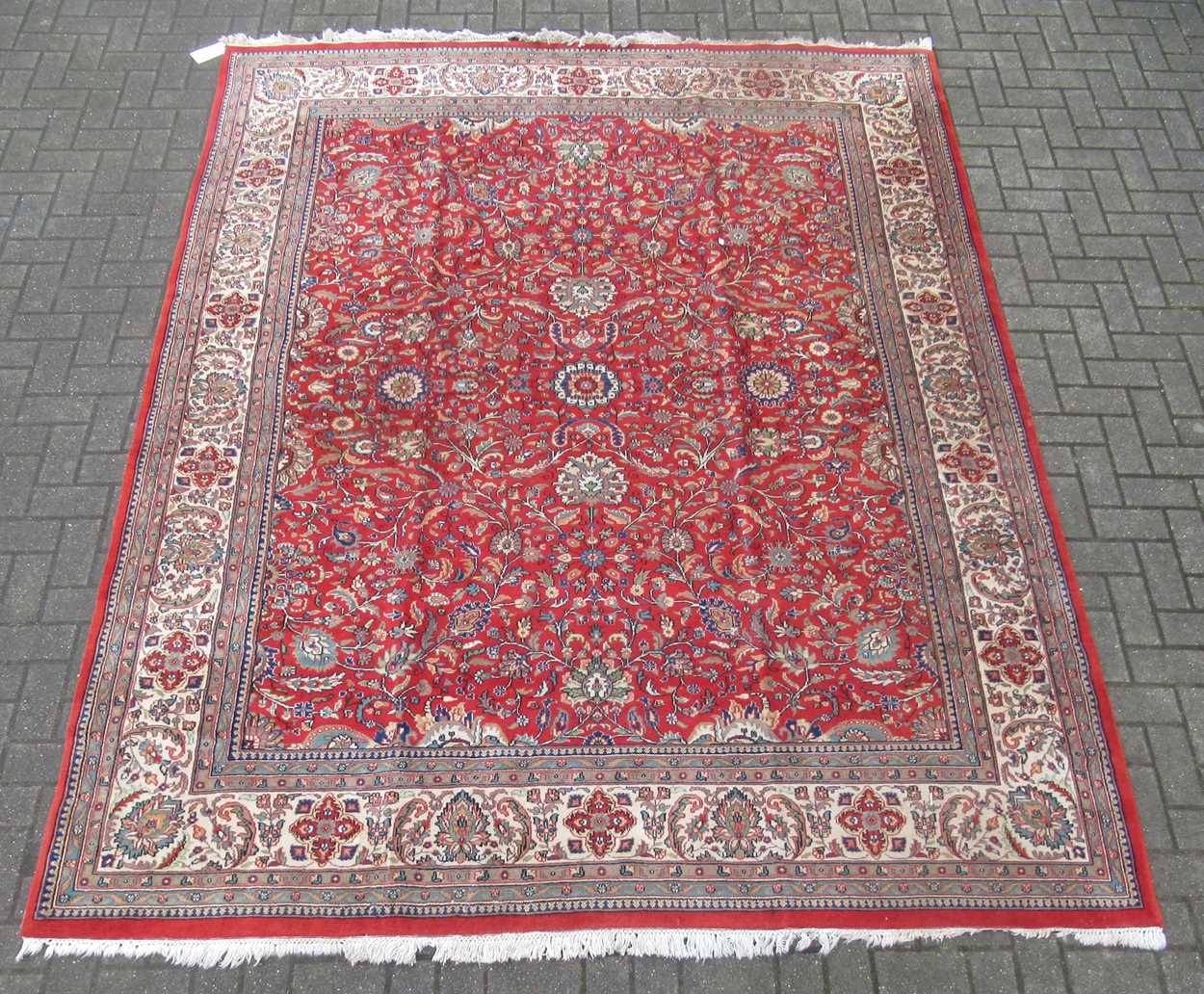 A mahal rug with a red ground colour 304 x 242 cm
