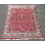 A mahal rug with a red ground colour 304 x 242 cm