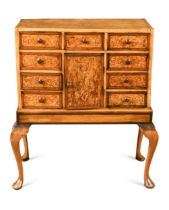 A Continental marquetry cabinet, late 18th/19th century,