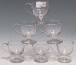 Six glass Custard cups