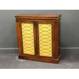 A Regency mahogany chiffonier, with grill doors 91cm wide