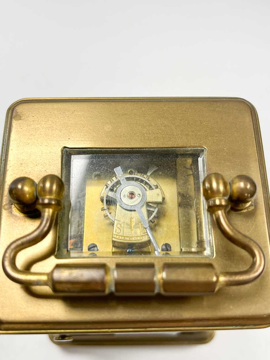 A French brass carriage clock with alarm by Le Roy & Fils, Paris, early 20th century, - Image 5 of 10