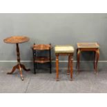 A small Louis XVI style marble top side table with gilt metal mounts, on tapering legs 54 x 31 x