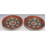 A pair of late 19th century Japanese export plates 33cm diameter