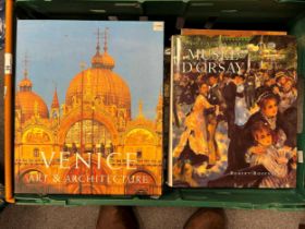 Boxes of Art and Architectural reference books, to include Old Masters from the Thyssen-