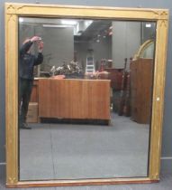 A Victorian gilt frame hall mirror, with moulded frame (lacks lower moulding strip), 156 x 138.5cm