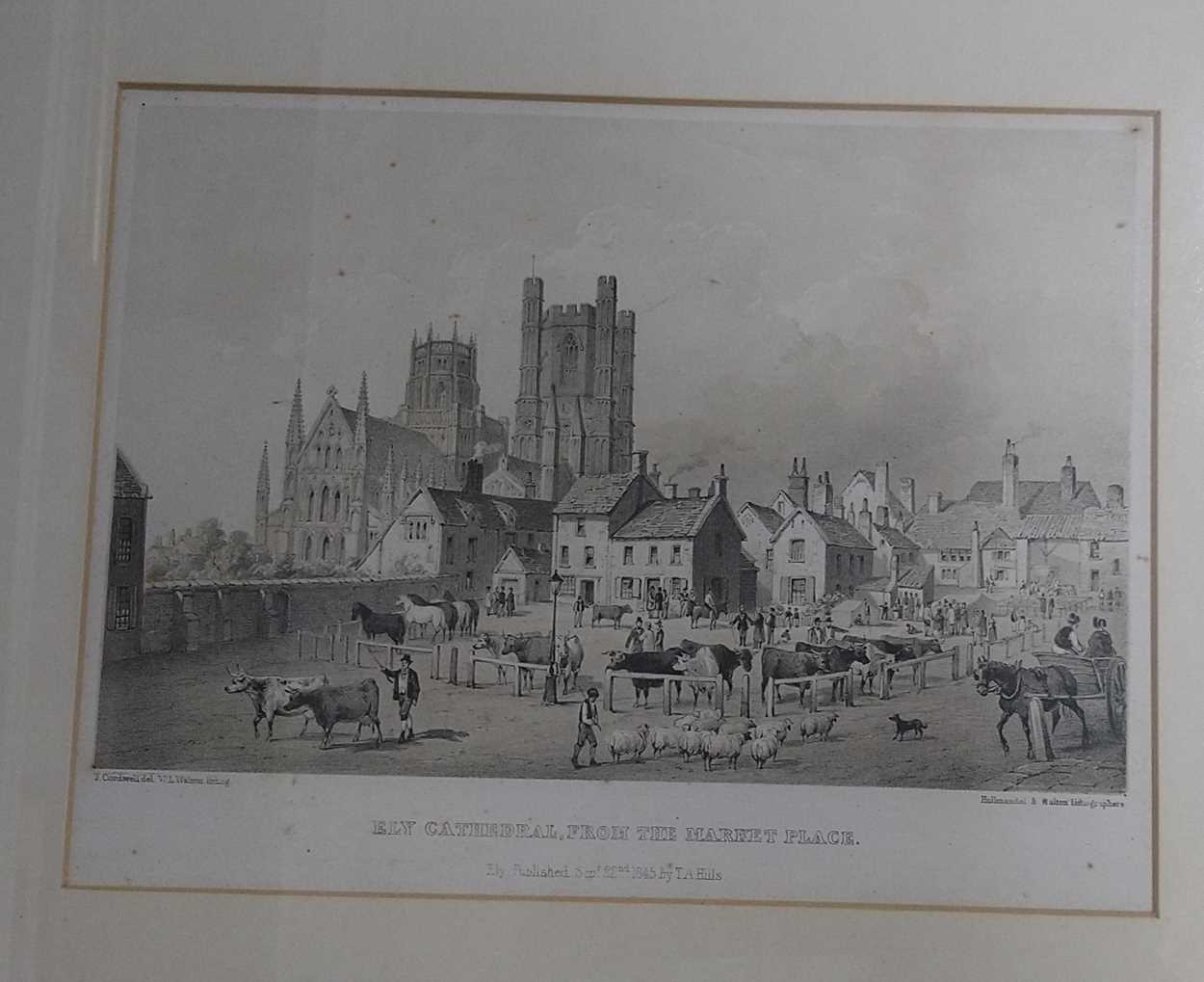 Seven framed prints of Ely and Cambridgeshire, facade of Sidney Sussex College, including a - Image 4 of 8