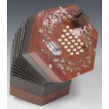 A 20th century magogany 48 key concertina