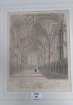 Seven framed prints of Ely and Cambridgeshire, facade of Sidney Sussex College, including a