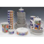 A Villeroy & Boch 'Acapulco' pattern dinner and tea service, comprising eight dinner plates, eight