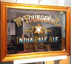 A Wm Younger & Co Ltd India Pale Ale Edinburgh advertising mirror, in modern frame. Provenance: