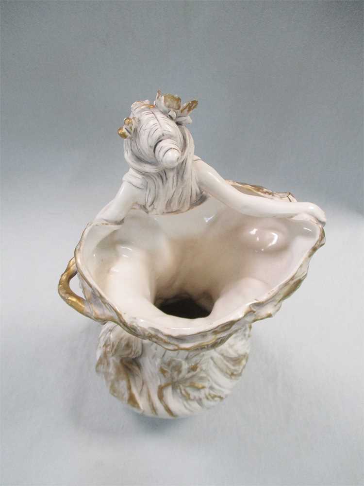 Royal Dux, an early 20th century Bohemia Art Nouveau porcelain two-handled vase, - Image 2 of 17