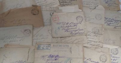 A collection of 29 original WW1 letters 1917-19 sent by 102655 Private Sidney Barnes, 172 and 196,