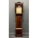 A George III mahogany long case clock by William Smith of Whitburn approx 11 inch diameter, the