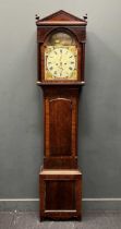 A George III mahogany long case clock by William Smith of Whitburn approx 11 inch diameter, the
