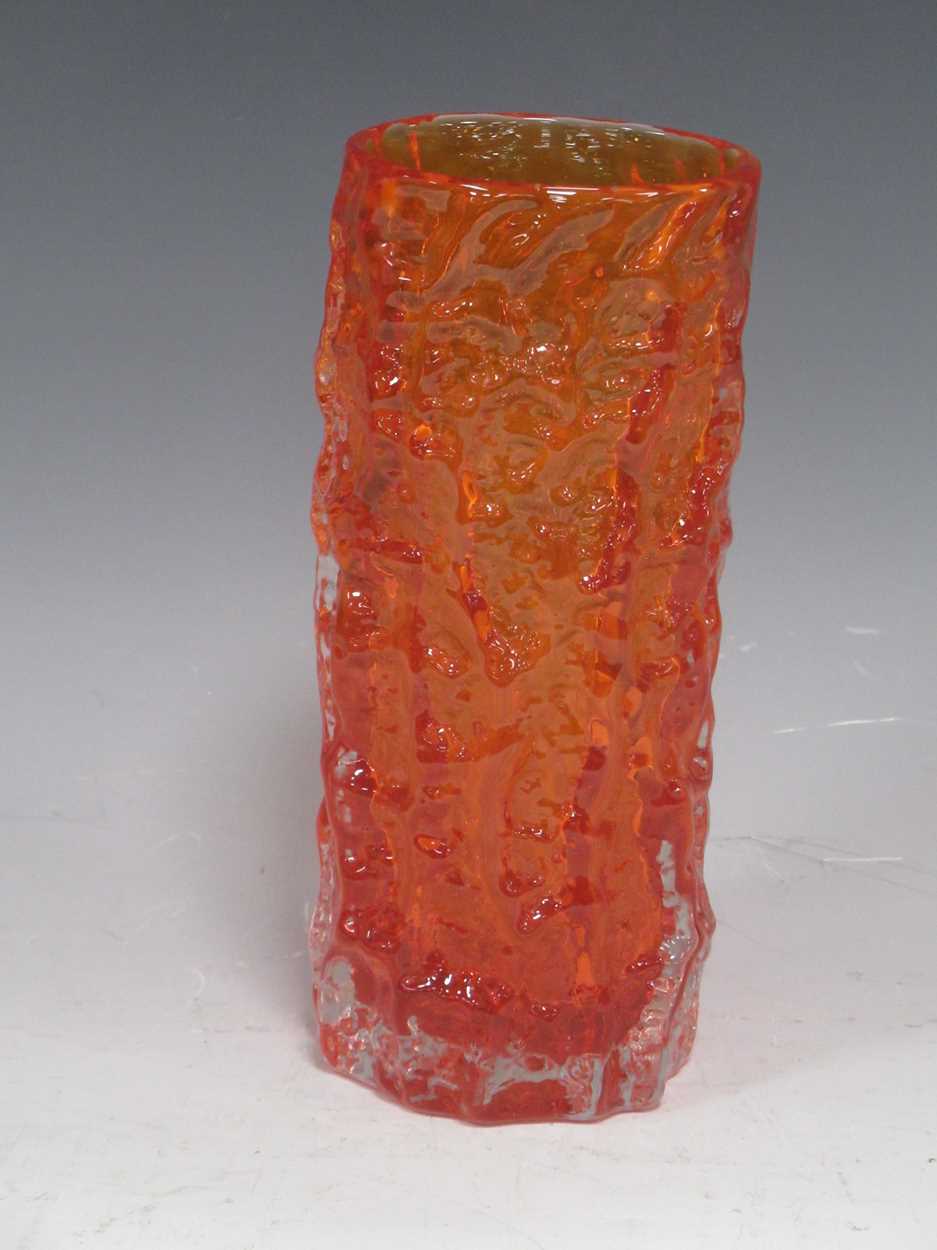 A Whitefriars tangerine vase, 19cm high