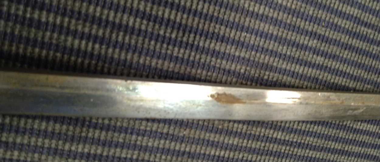 A Japanese WW2 regulation sword with rusted scabbard, of typical design We do not offer a packing - Image 6 of 17