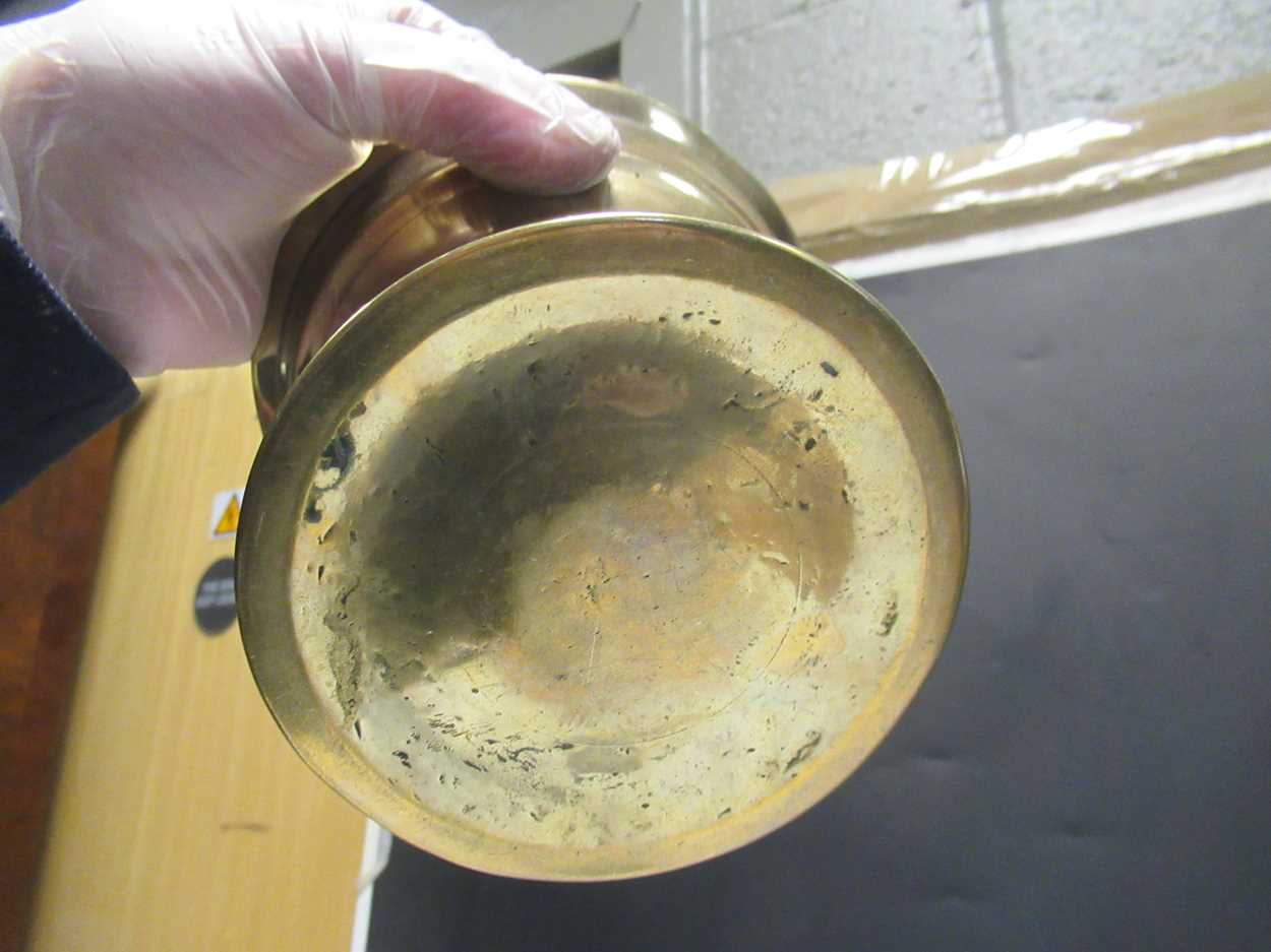 Two brass pestle and mortars (2) Provenance: Collection of Mike Handford, 'Hillsleigh', Burford, - Image 3 of 3