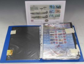 Unused 1st class stamps, 300 mainly military and RAF commemoratives on sheets (face value £400)