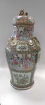 A Chinese Cantonese famille rose vase and cover,