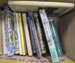 Books on fishing - quantity of 20th century titles in 4 boxes