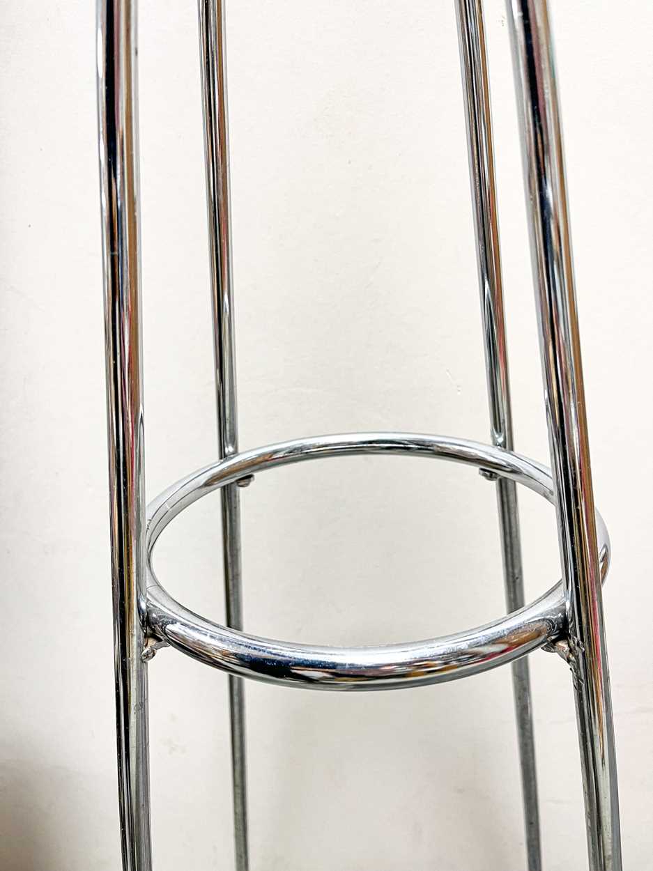 A contemporary chrome hat and coat stand, - Image 4 of 5