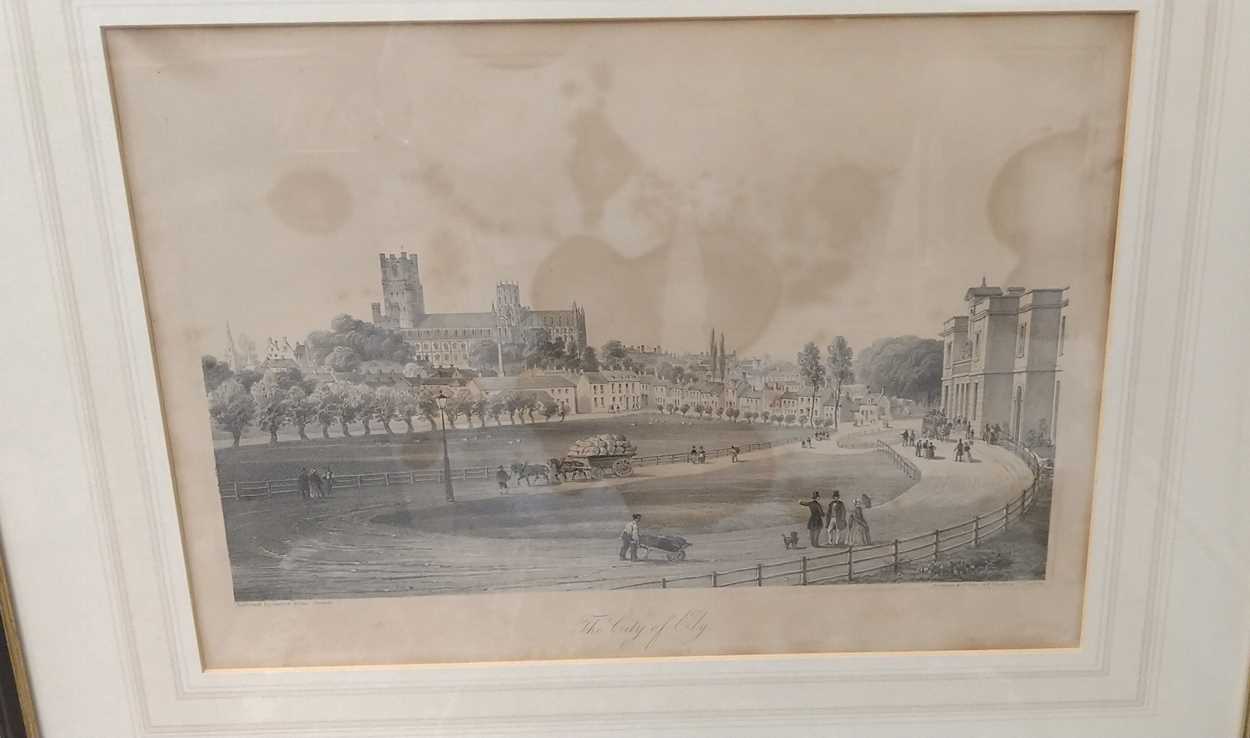 Seven framed prints of Ely and Cambridgeshire, facade of Sidney Sussex College, including a - Image 8 of 8